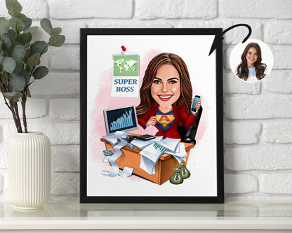 Personalised Boss Caricature