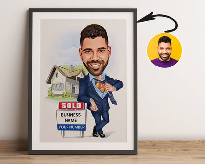 Personalised Realtor Caricature