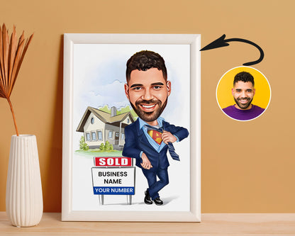 Personalised Realtor Caricature