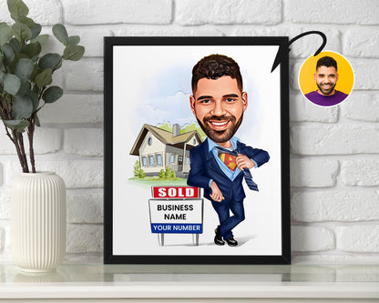 Personalised Realtor Caricature