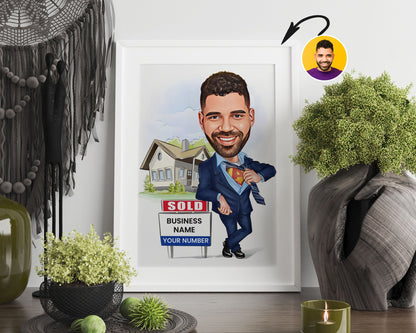 Personalised Realtor Caricature