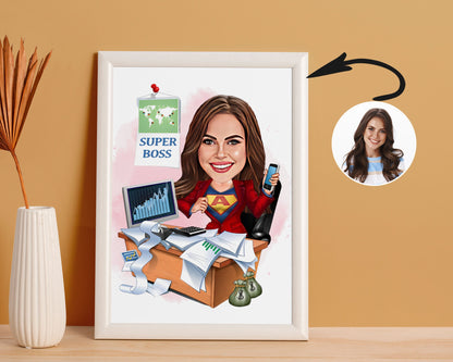 Personalised Boss Caricature