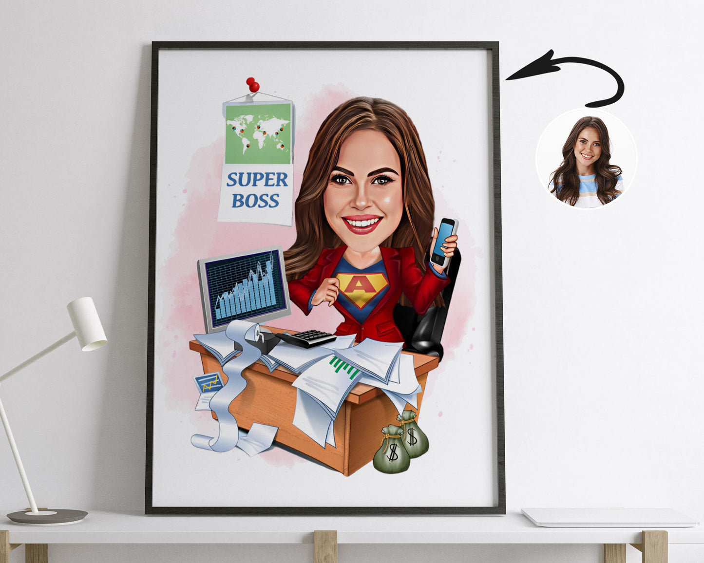 Personalised Boss Caricature