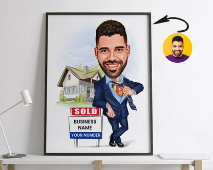 Personalised Realtor Caricature