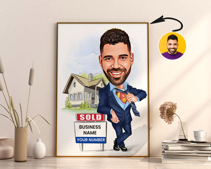 Personalised Realtor Caricature